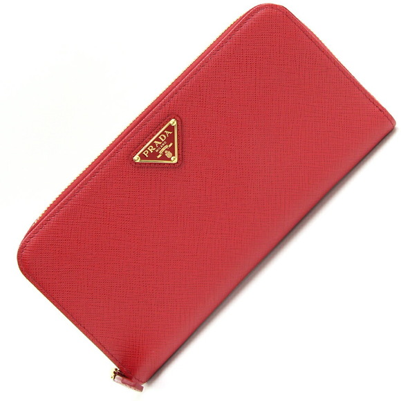 Prada Wallet red zip long leather - Picture 1 of 5